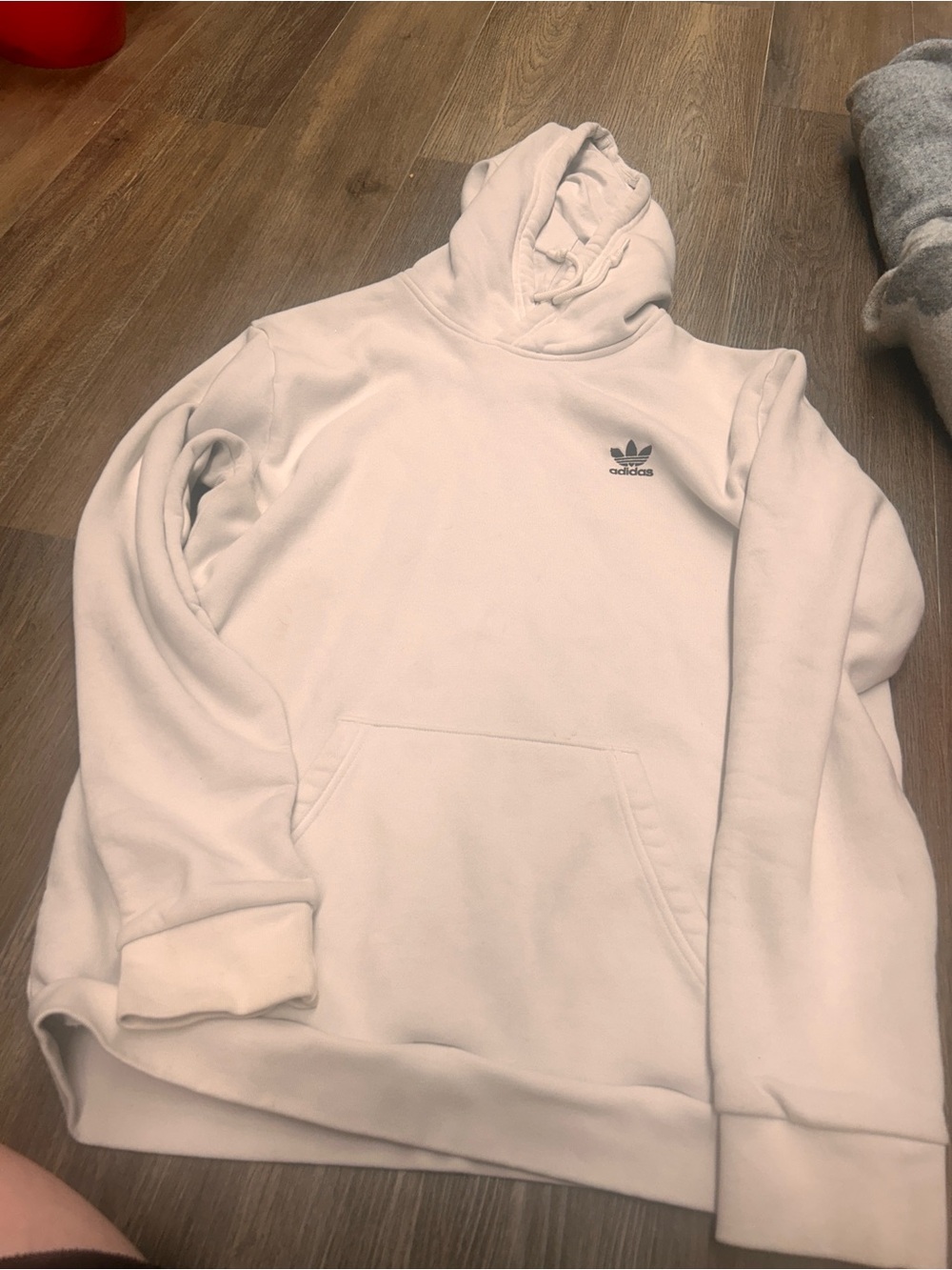 adidas Cream Turtleneck Pullover Hoodie